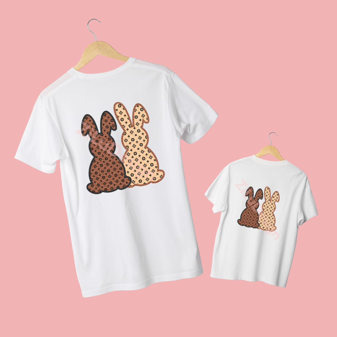 Dames | Konijntjes strijkapplicatie voor kleding | perfect voor truien en t-shirts