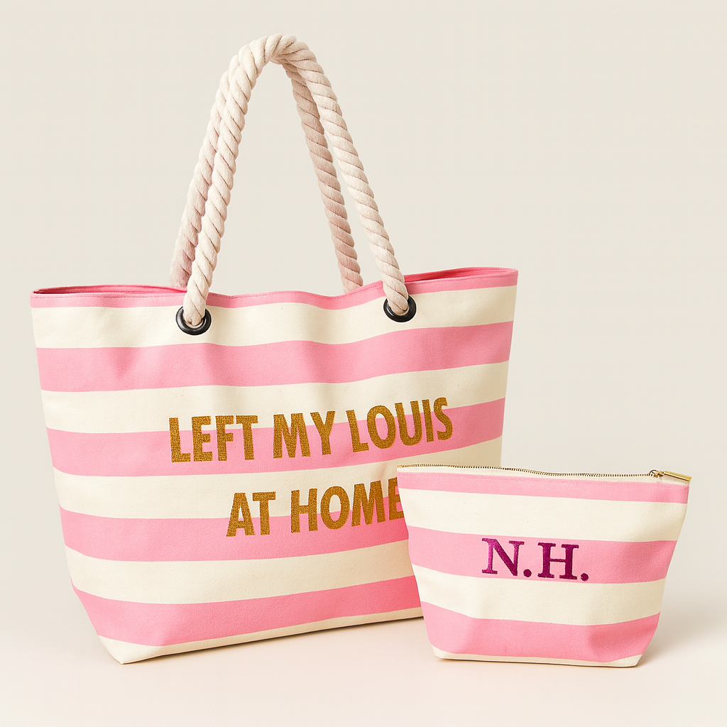 Canvas toilettas – geborduurd met initialen