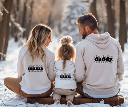 Familie T-shirt sets | Mom - Dad - Mini strijkapplicatie voor kleding | perfect voor truien en t-shirts