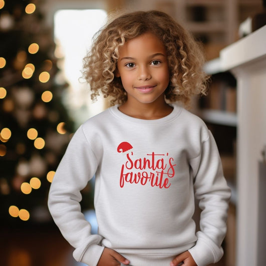 Santa's favorite | Feestelijke strijkopdrukken voor kinderen – Perfect voor Kerst en Oud & Nieuw | Personaliseer je outfit