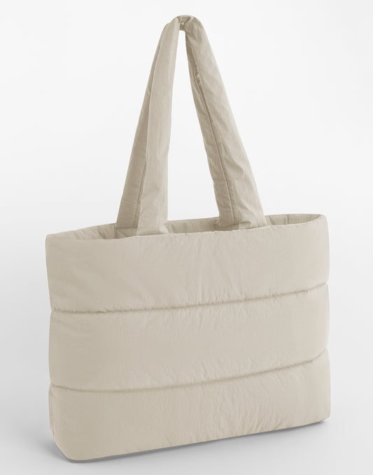 Gepersonaliseerde Puffy tas met initialen – luxe lichtgewicht shopper voor dagelijks gebruik