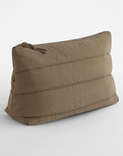Gepersonaliseerde Puffy toilettas met naam - luxe make-up en travel pouch