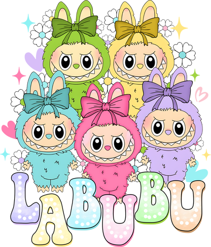 Kids | Strijkapplicatie Labubu figuren diverse kleuren